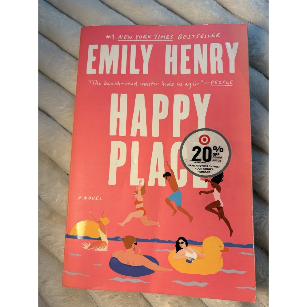 Emily Henry Happy Place 2024 Trade Paperback Novel Readers Guide 9780593441190
